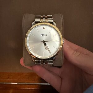Two-tone Fossil watch